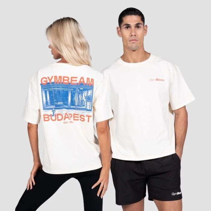 GymBeam Tričko Budapest Cream  L