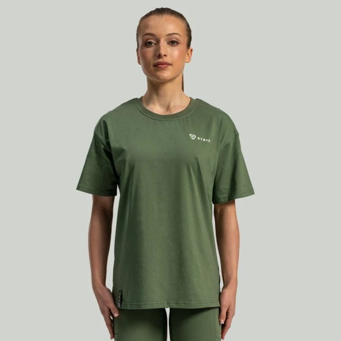 STRIX Dámske tričko Lunar Oversized Cedar Green  SS