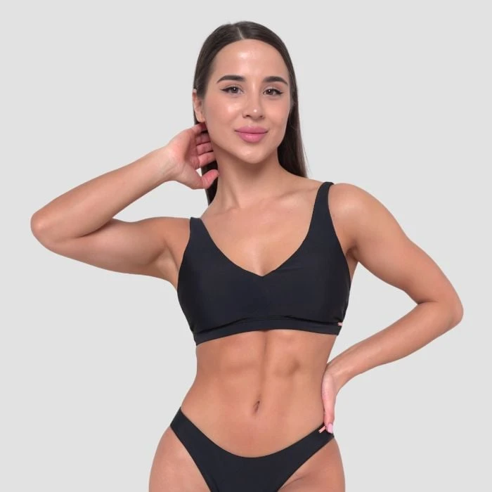 GymBeam Športový vrchný diel plaviek Black  L