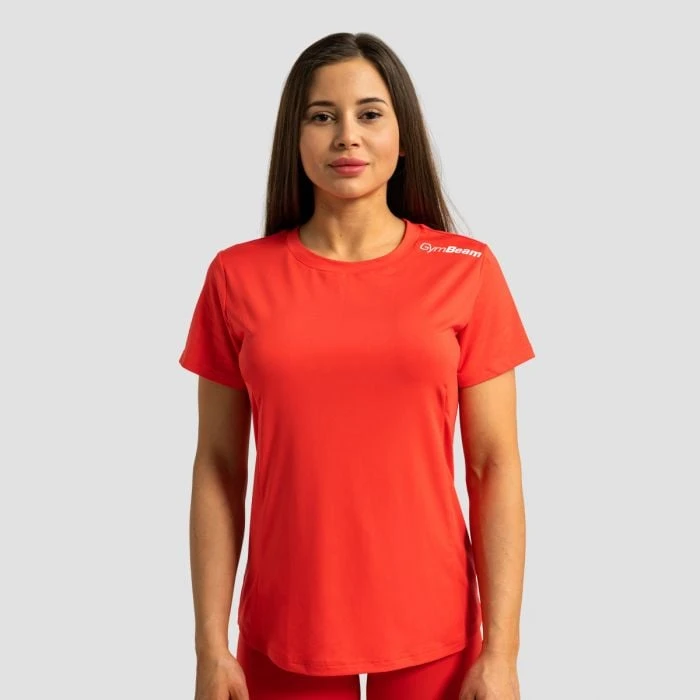 GymBeam Dámske športové tričko Limitless Hot Red  MM