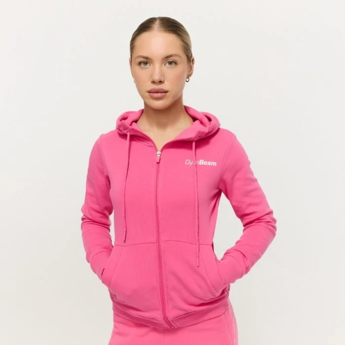GymBeam Dámska mikina so zipsom Limitless Dragonfruit  L