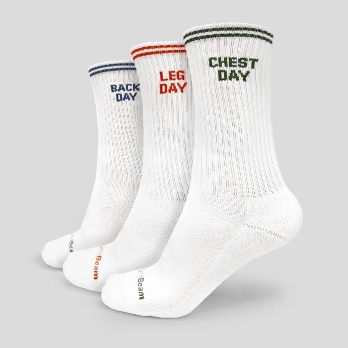 GymBeam Ponožky GymRat 3Pack White  S