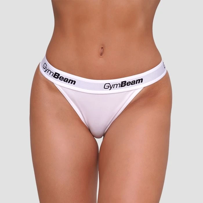 GymBeam Nohavičky Tanga 3Pack White  LL