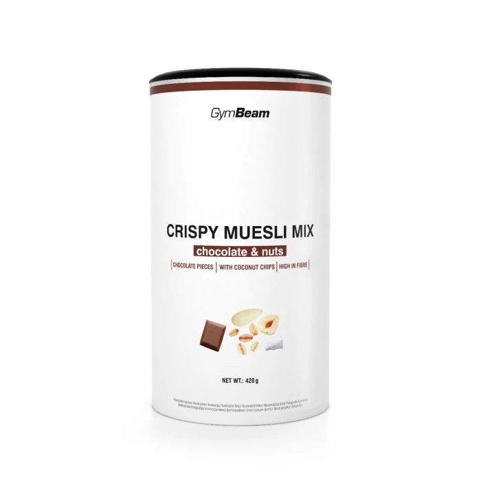 GymBeam Crispy Muesli Mix čokoláda oriešky
