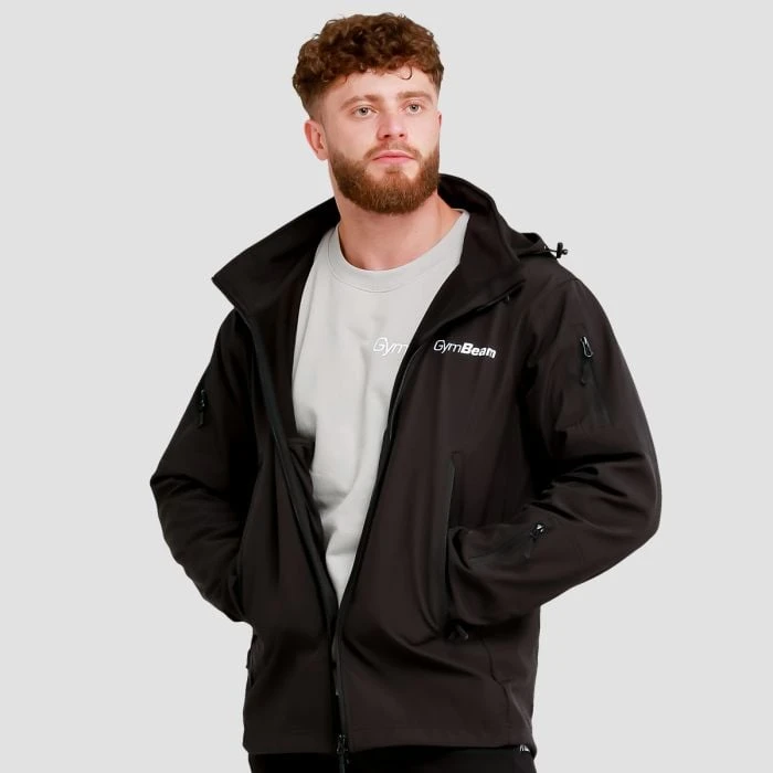 GymBeam Pánska bunda Softshell Black  SS
