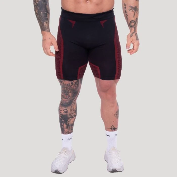 GymBeam Bezšvové šortky OG1 Black/Red  S