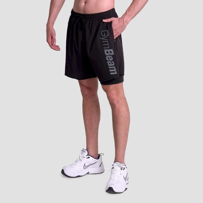 GymBeam Šortky 2in1 Essence Black  M