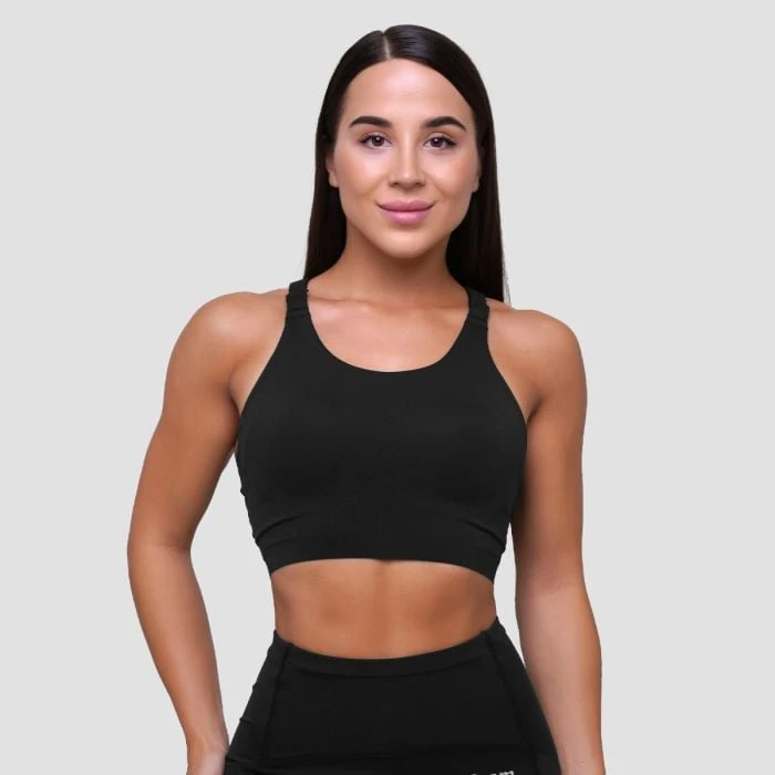 GymBeam Bežecká športová podprsenka Pulse Black  M