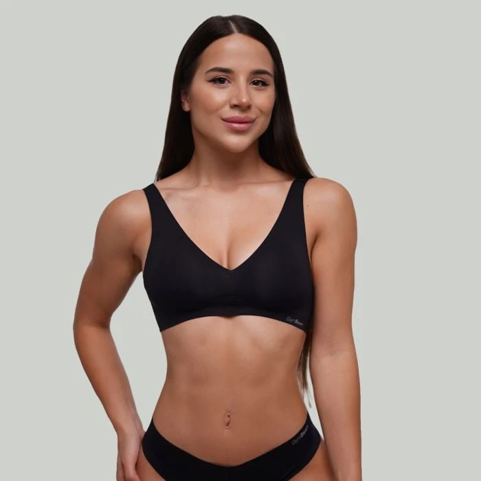 GymBeam Bezšvová podprsenka Black  XL