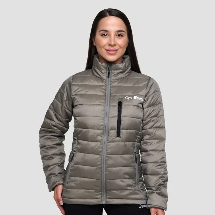 GymBeam Dámska bunda Puffer Vetiver/Black  SS