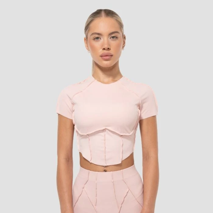 GymBeam Dámske tričko Cropped Cosmo Pink  S