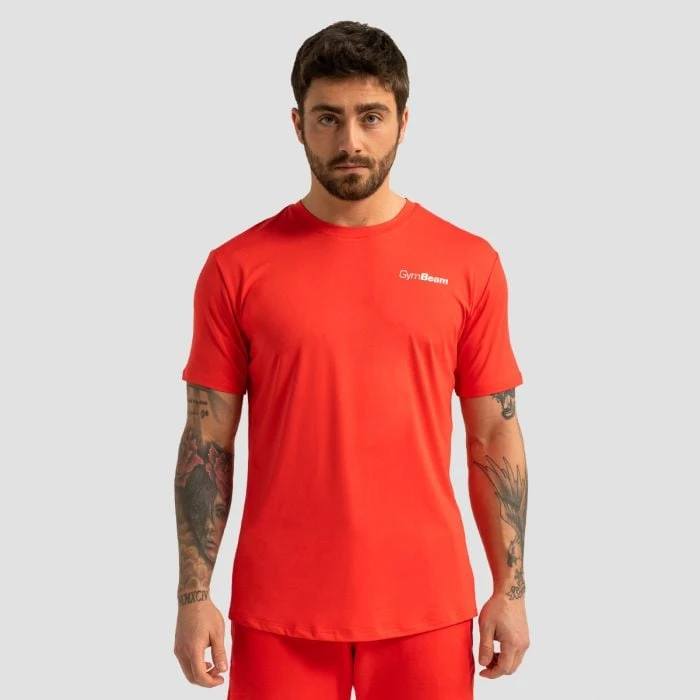 GymBeam Pánske športové tričko Limitless Hot Red  SS