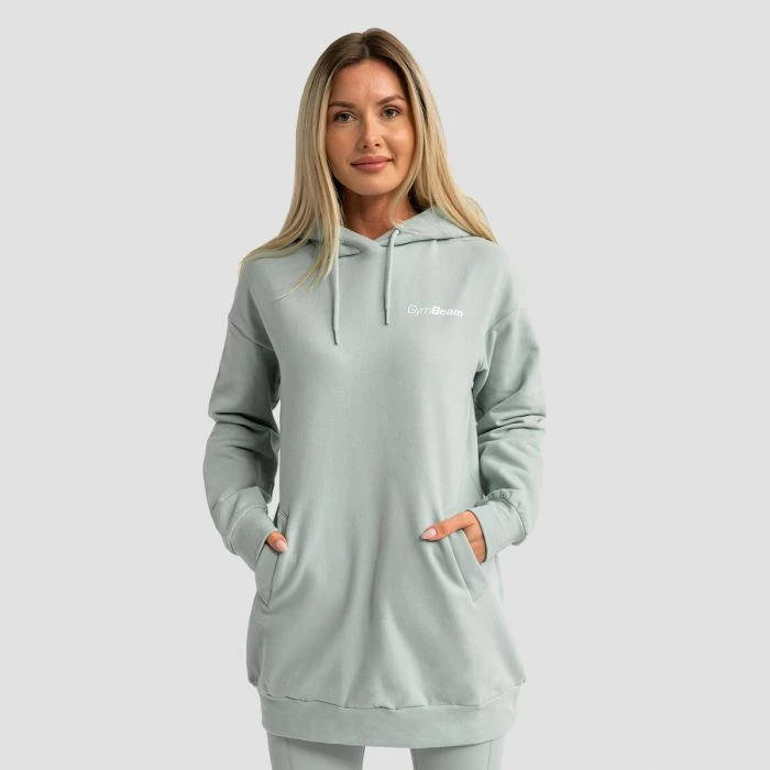GymBeam Dámska Longline mikina Limitless Eucalypt  LL