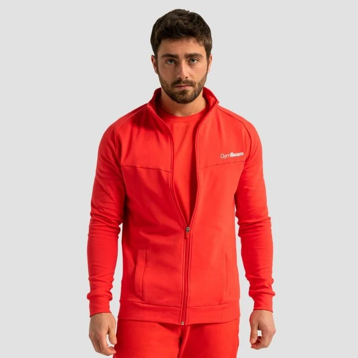GymBeam Mikina so zipsom Limitless Hot Red  LL