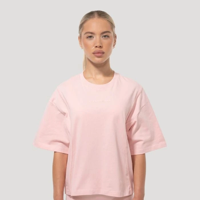 GymBeam Dámske tričko Oversized Mochi Pink  S