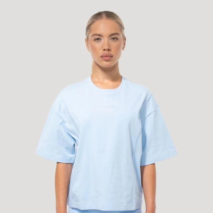 GymBeam Dámske tričko Oversized Mochi Blue  S
