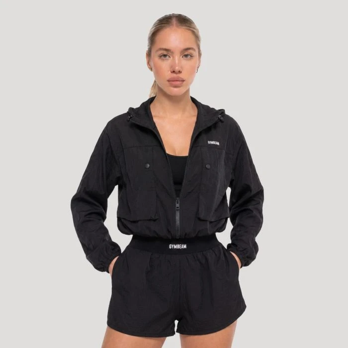 GymBeam Dámska bunda Flow Black  S