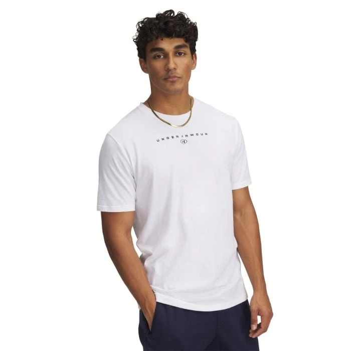 Under Armour Tričko Stacked Logo SS White  S