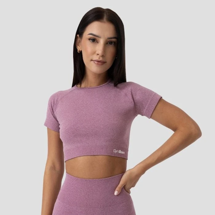 GymBeam Dámske tričko FLO Crop-Top Violet  XLXL