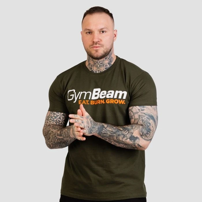 GymBeam Tričko Grow Military Green  LL