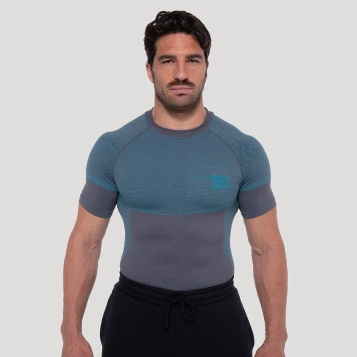 GymBeam Bezšvové tričko OG1 Grey/Blue  M