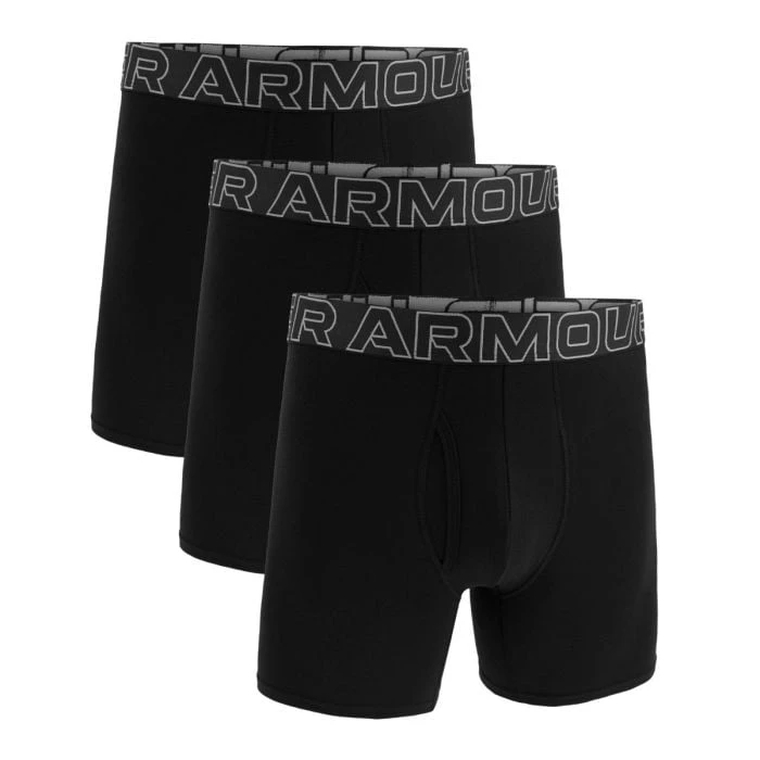 Under Armour Pánske boxerky M Perf Cotton 6in 3pack Black  LL