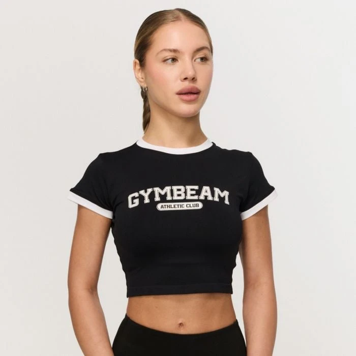 GymBeam Dámske tričko Varsity Black  S