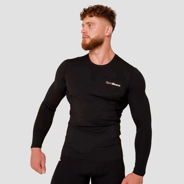 GymBeam Kompresné tričko s dlhým rukávom High Black  L