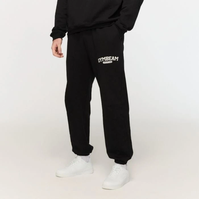GymBeam Tepláky Varsity Black  XXL