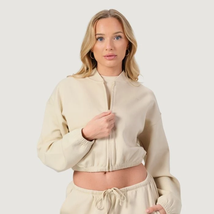 GymBeam Dámska mikina Zip-Up NEO Almond  S