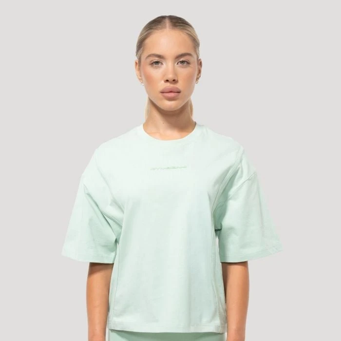 GymBeam Dámske tričko Oversized Mochi Green  S