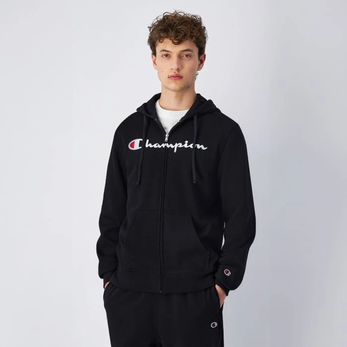 Champion Mikina Full Zip Black  LL