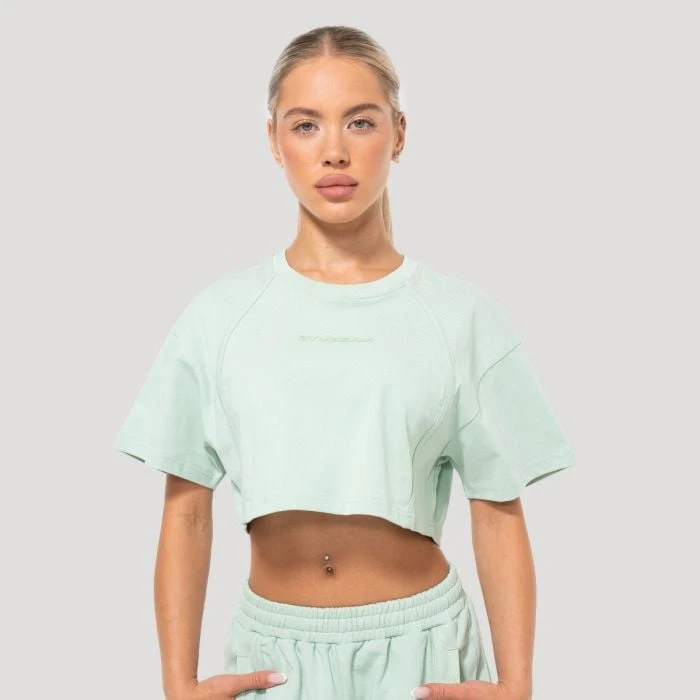 GymBeam Dámske cropped tričko Mochi Green  M