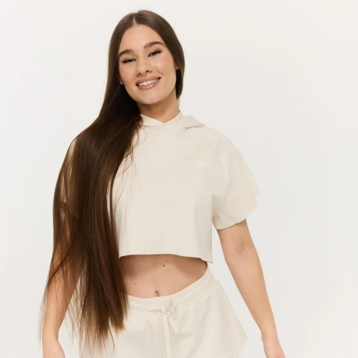 GymBeam Dámska mikina Cropped Relay Pearl  S
