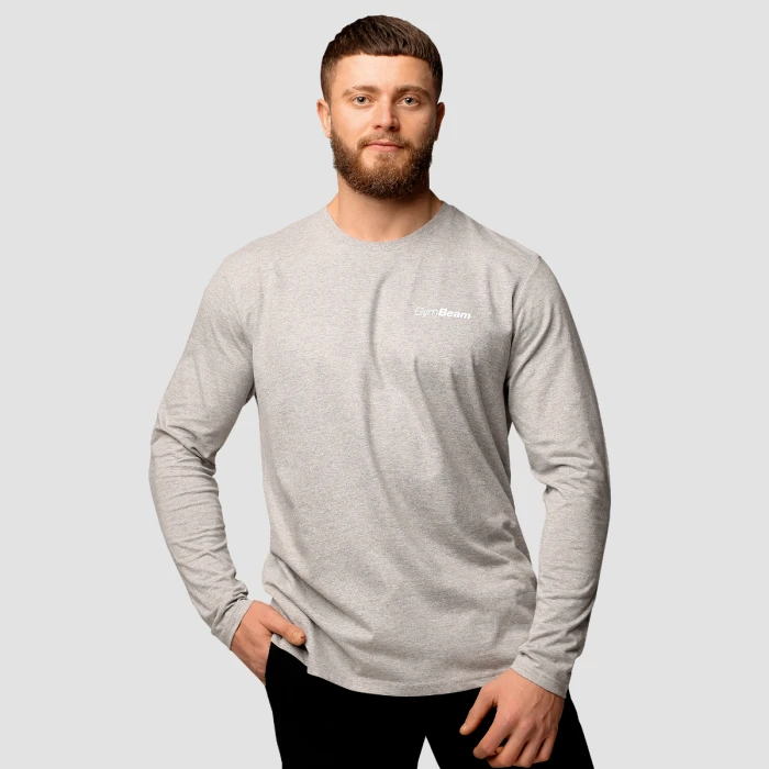 GymBeam Tričko Basic s dlhým rukavom Grey  LL