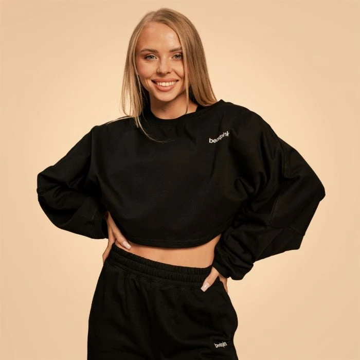 BeastPink Dámska mikina Cropped Bliss Black  MM