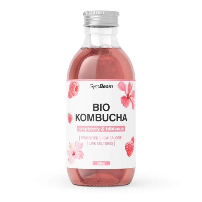 GymBeam BIO Kombucha malina & ibištek