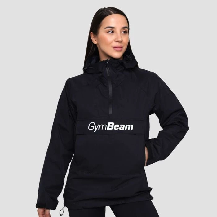 GymBeam Dámska bunda Rain Smock Black  LL