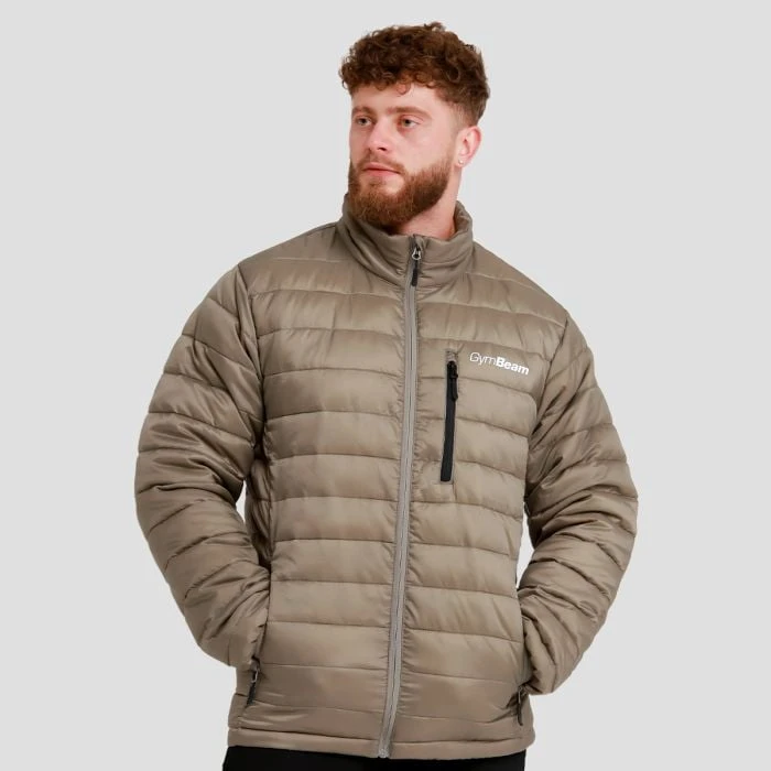 GymBeam Pánska bunda Puffer Vetiver/Black  SS