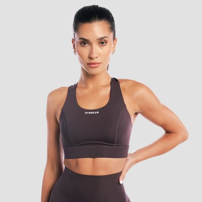 GymBeam Športová podprsenka Aura Tee Brown  M