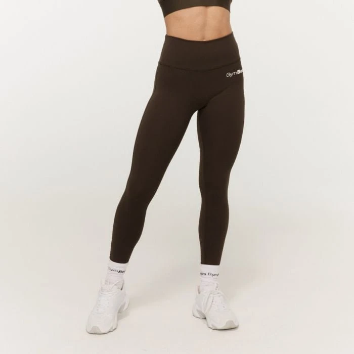 GymBeam Dámske legíny High-waist Limitless Espresso  M