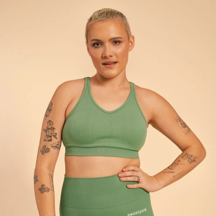 BeastPink Športová podprsenka Hyper Olivine  MM