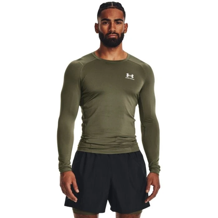Under Armour Kompresné tričko HG Armour Comp LS Green  XXLXXL