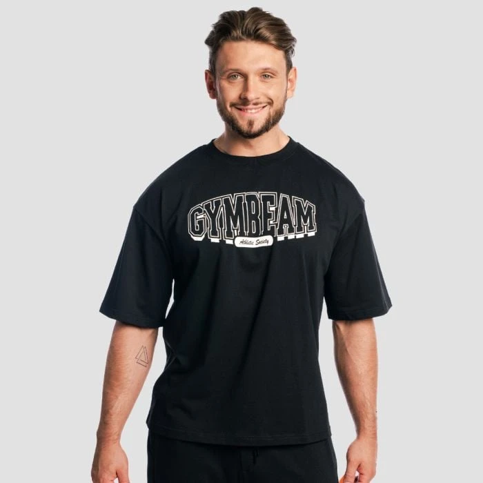 GymBeam Tričko Boxy Athletic Society Black  S