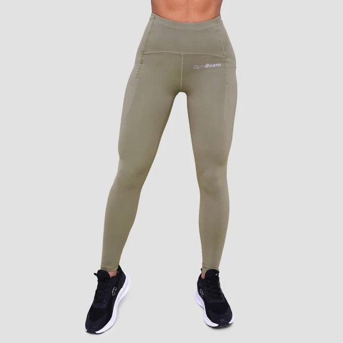 GymBeam Dámske bežecké legíny Pulse Vetiver  MM