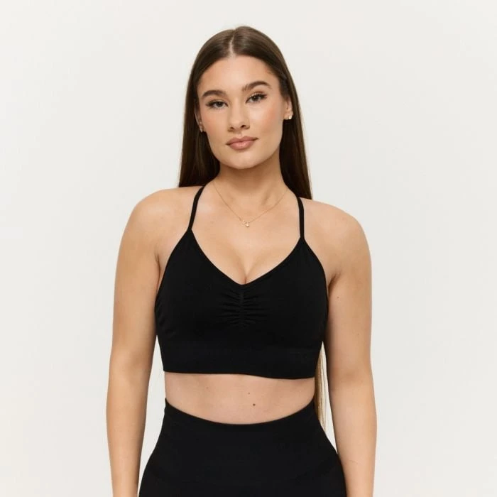 GymBeam Bezšvová športová podprsenka Sculpt Black  M