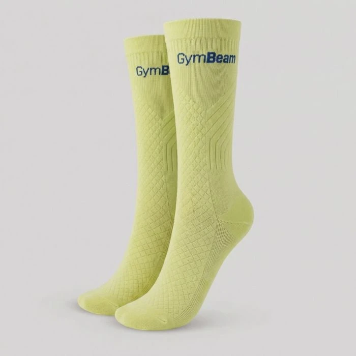 GymBeam Bežecké ponožky Lime Green  S