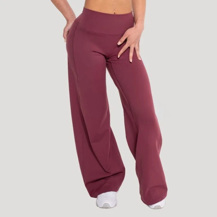 GymBeam Women‘s Flow Straight Pants Wine