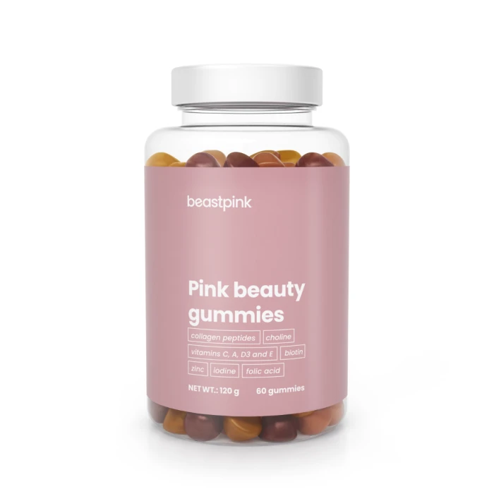 BeastPink Pink Beauty Gummies starfruit papaya cherry