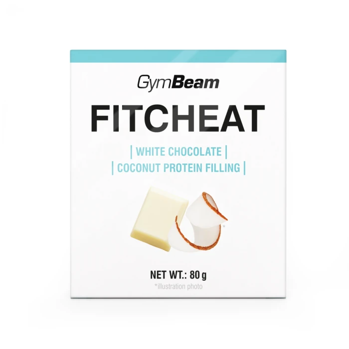 Gymbeam Proteínová čokoláda Fitcheat biela čokoláda kokos